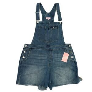 Juicy Couture Shortall Raw Hem Casual Stretch Blue XL NWT